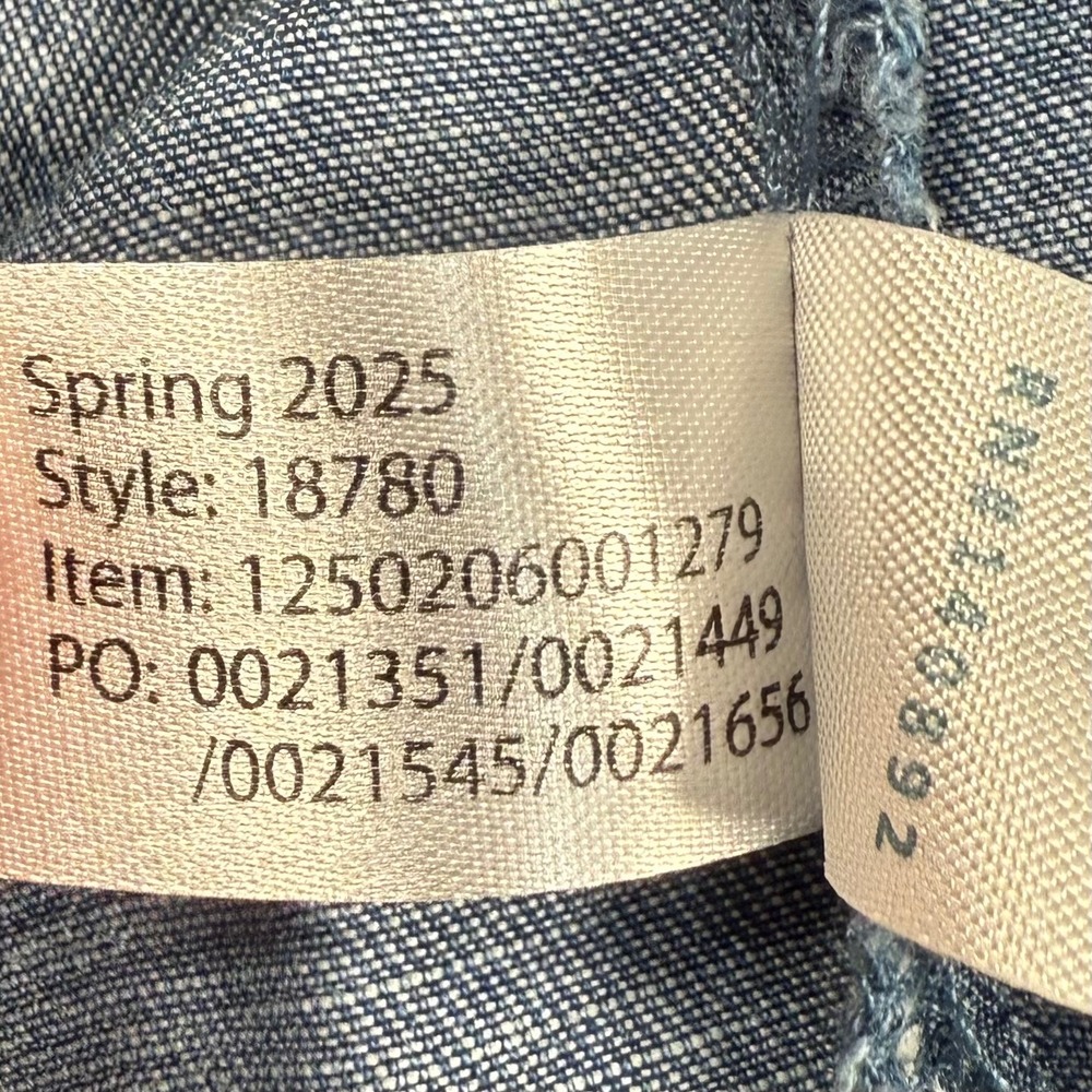 Marine Layer Camila Midi Dress Womens Medium Blue Indigo Linen New - Picture 11 of 12